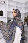 Soft İpek Retro Desen Pamuk ŞalFeronis Scarf