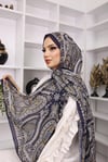 Soft İpek Retro Desen Pamuk ŞalFeronis Scarf