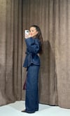 Koyu Lacivert Denim Takım