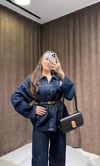 Koyu Lacivert Denim Takım