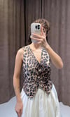 Leopar Desenli Yelek