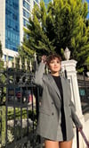 Massimo Marka Model Gri Blazer Ceket
