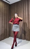 Premium Oversize Pamuklu Vatkalı Basic Bordo T-shirt