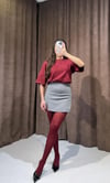 Premium Oversize Pamuklu Vatkalı Basic Bordo T-shirt
