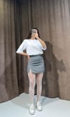 Premium Oversize Pamuklu Vatkalı Basic Beyaz T-shirt