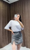 Premium Oversize Pamuklu Vatkalı Basic Beyaz T-shirt