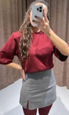 Premium Oversize Pamuklu Vatkalı Basic Bordo T-shirt