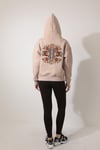 Bej Sırtı Etnik Nakış İşlemeli Bisiklet Yaka Sweatshirt - 2435