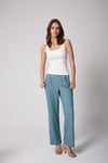 Kadın Atlet Beyaz Likralı Slim Fit Kalın Askılı - 2505
