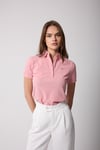 Kadın Pembe Polo Yaka Düğmeli T-Shirt - 2519