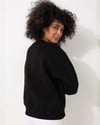 Kadın Siyah Bisiklet Yaka Basic Sweatshirt - 2533