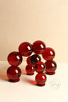 2'li Kristal Bordo Bubble Kemer Obje 