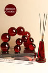 2'li Kristal Bordo Bubble Kemer Obje 
