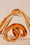 Yaz Home | 2'li Amber İthal Yatay Cam Obje