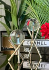 Yaz Home | 2'li Kristal Bambu Küre - Gümüş