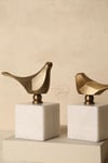 Yaz Home | 2'li Pirinç Geometrik Kuş - Eskitme