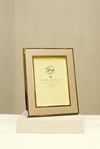 Yaz Home | Gold Kenarlı Krem Kumaş Çerçeve 20x25cm