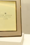 Yaz Home | Gold Kenarlı Krem Kumaş Çerçeve 20x25cm
