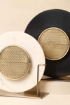 Yaz Home | Mermer & Pirinç Disk - Siyah - Beyaz