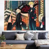 70 X 100 Cm Tokyo Revengers Black Flag Duvar Halısı