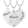 Best Friends Forever 3'Lü Kalp Kolye