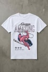 Beyaz Always Amazing Spider Cartoon Unisex T-Shirt