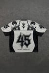Beyaz Anime Berserk Guts 45 Number V Yaka Unisex Forma