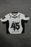 Beyaz Anime Berserk Guts 45 Number V Yaka Unisex Forma