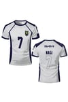 Beyaz Anime Blue Lock 7 Nagi Forma Unisex T-shirt