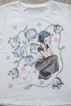Beyaz Girl İn Flowers Gotik Grunge Y2K Uzun Kollu Crop
