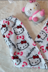 Beyaz Hello Kitty Collage Peluş Eşofman