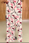 Beyaz Hello Kitty Collage Peluş Eşofman