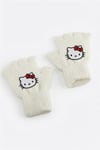 Beyaz Hello Kitty Kesik Parmak Unisex Eldiven