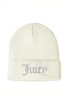 Beyaz Juicy Couture Taşlı Ribana Triko Bere