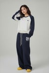 Beyaz Raglan Star Y2K Unsiex Sweatshirt