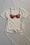 Beyaz Red Bra Baskılı Y2K Unisex T-Shirt
