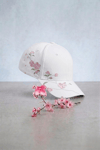 Beyaz Sakura Baseball Şapka
