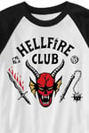 Beyaz Stranger Things Hellfire Club İnce Kumaş Unisex Sweatshirt