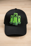 Çocuk Siyah Minecraft Creeper Baseball Şapka