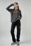 Düz Füme İnce Kumaş Oversize Unisex Sweatshirt