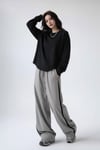 Düz Siyah İnce Kumaş Oversize Unisex Uzun Kollu