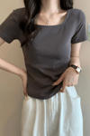 Füme Basic Kısa Kollu Crop