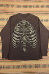 Kahverengi Anatomi Kaburga Gotik Unisex Sweatshirt