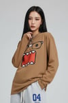 Kahverengi Panic Caricature Unisex Sweatshirt