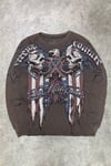 Kahverengi Xtreme Couture Eagle USA Unisex Sweatshirt