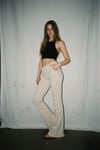 Krem Slim Fit İspanyol Paça Y2K Eşofman