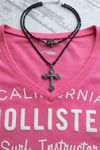 Pembe California Hollister Y2K Uzun Kollu Crop