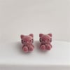 Pembe Hello Kitty Peluş Küpe