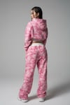 Pembe Kamuflaj Juicy Grunge Lastikli Crop Hırka Alt-Üst Takım