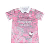 Pembe Kitty Madrid Dragon Jersey Beyaz Düğmeli Yaka T-shirt